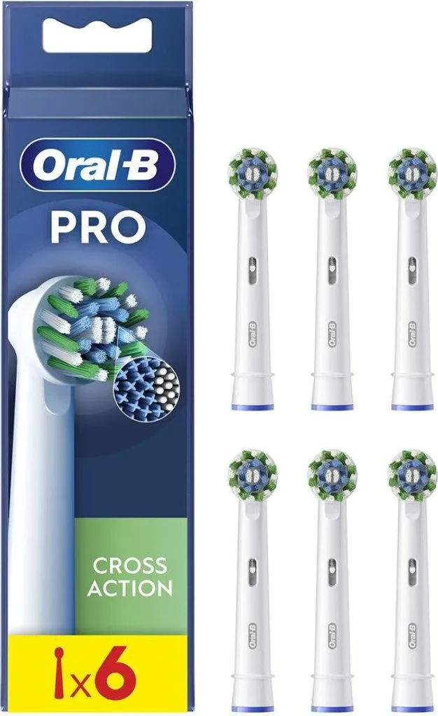 Pack de 6 brossettes Oral-B Pro CrossAction X Shape compatibles White - 23