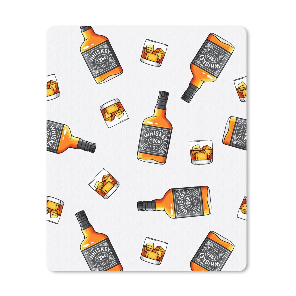 MuchoWow Mauspad Mousepad Whiskey - Glas - Design 30x40 cm - Mousepads - Maus Mat - Pad - Mausunterlage - Mausmatten