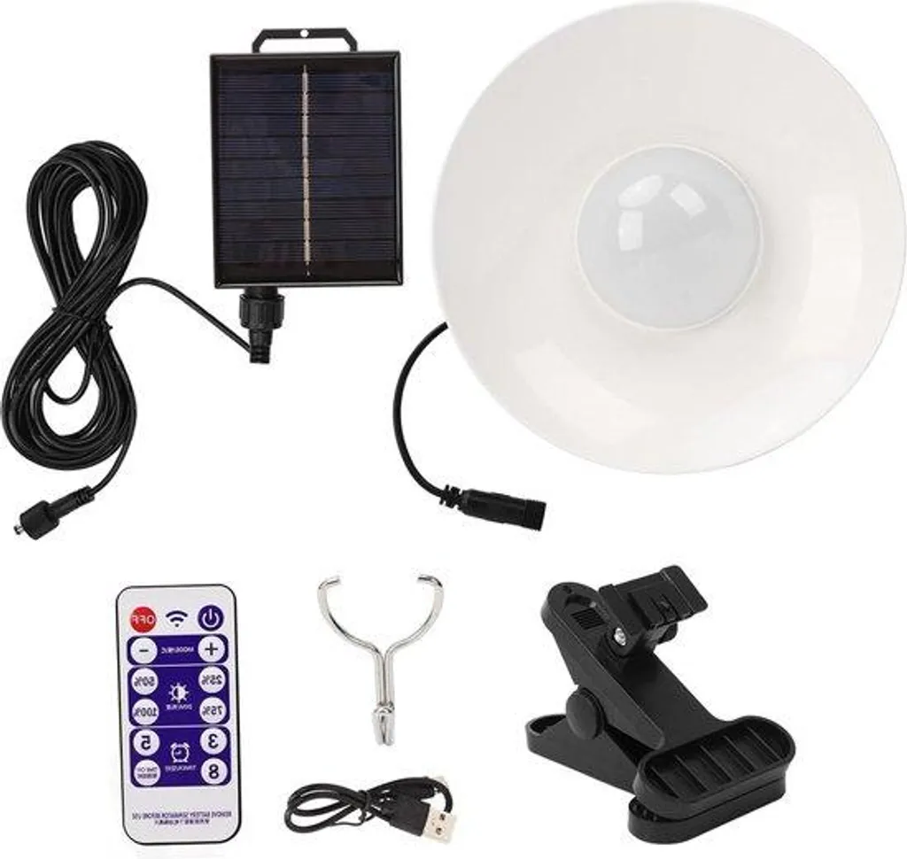 Éclairage solaire LED pour terrasse coloris blanc avec pilotage sans fil