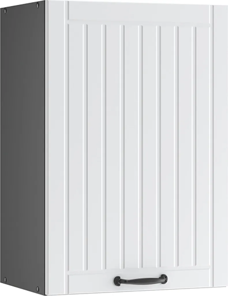 Vicco pensile da cucina Fame-Line, 50 cm, Bianco casa di campagna/Antracite