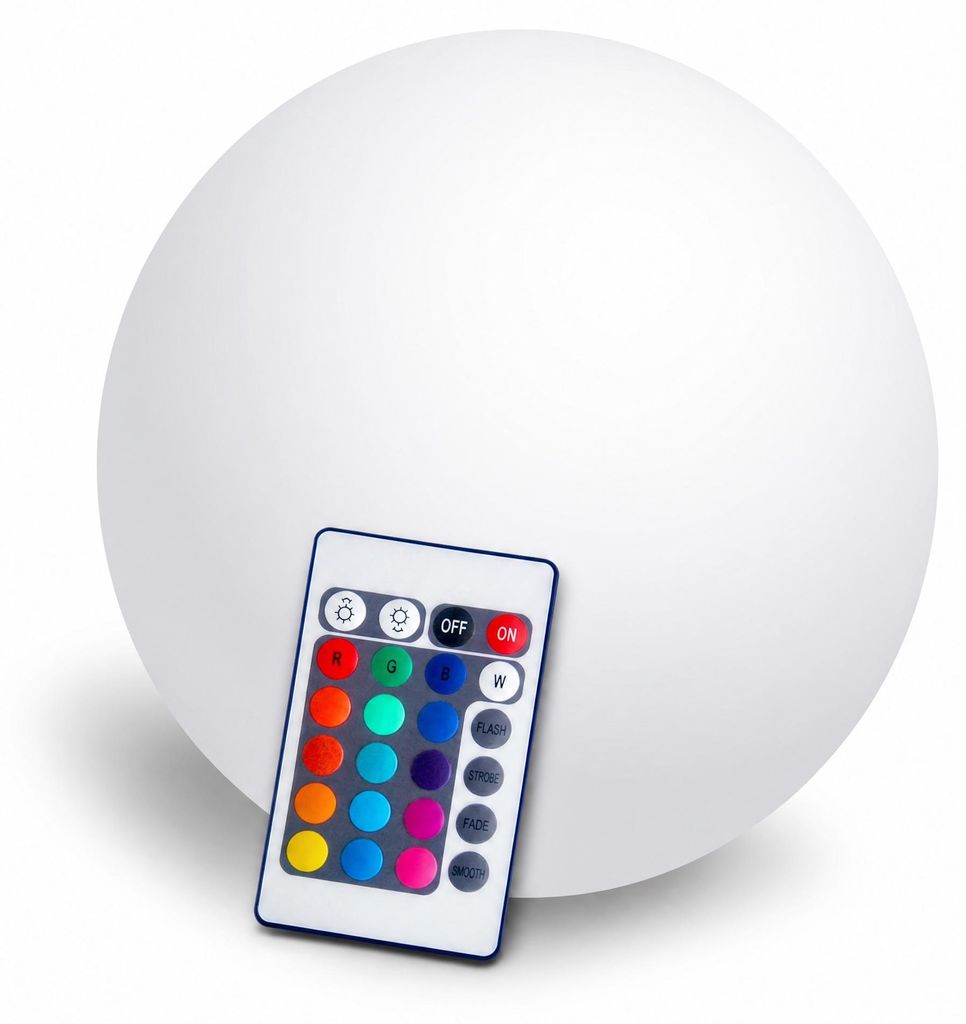 LED Kugelleuchte 40 cm Akku RGB Farbwechsel IP54 – Kabellos Produktbild 