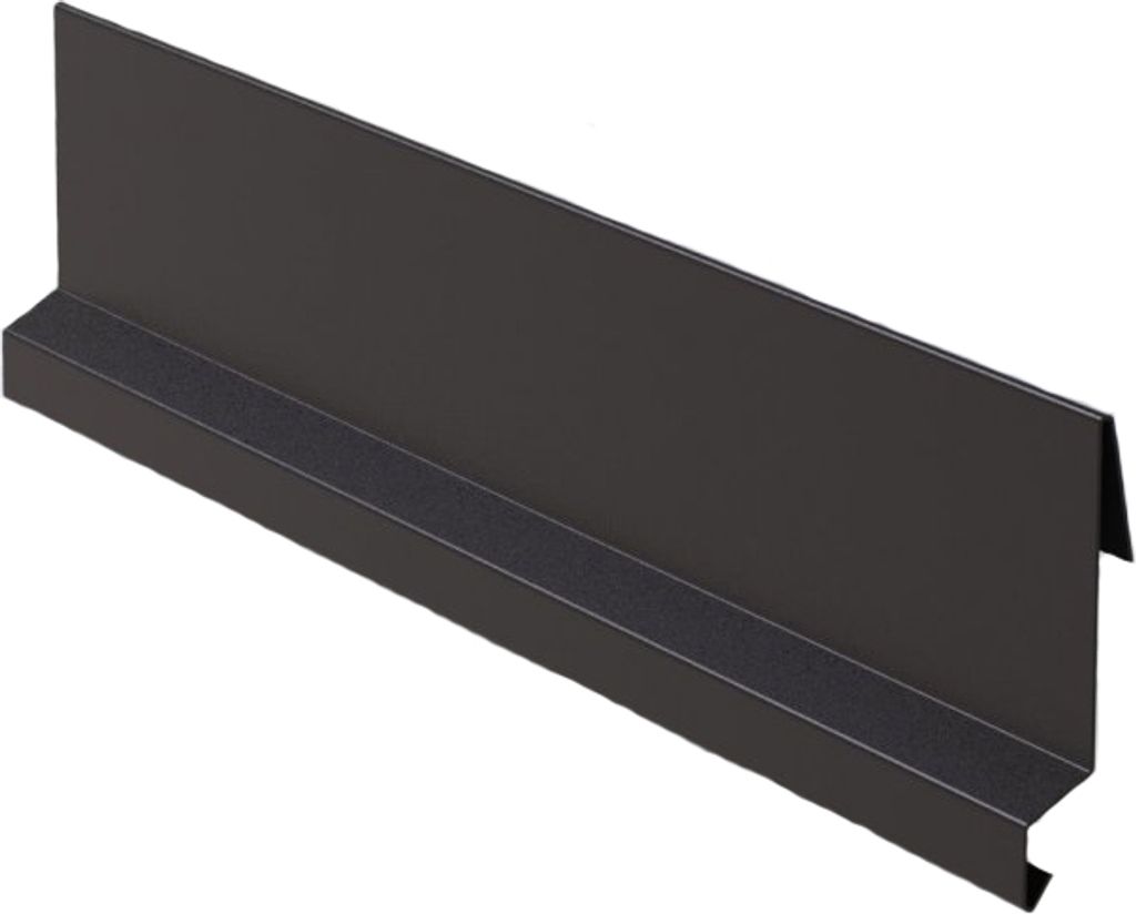 Überhangprofil Ortgangblech Br. 215 mm, 1 m, Lackiertes Zink, Dunkelbraun RAL 8019