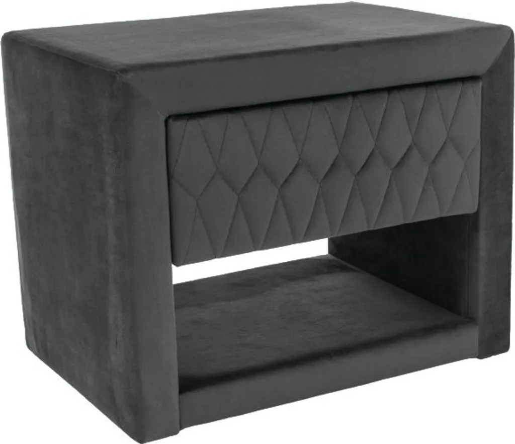 Table de chevet NEVIO gris pour optimiser le rangement de votre chambre
