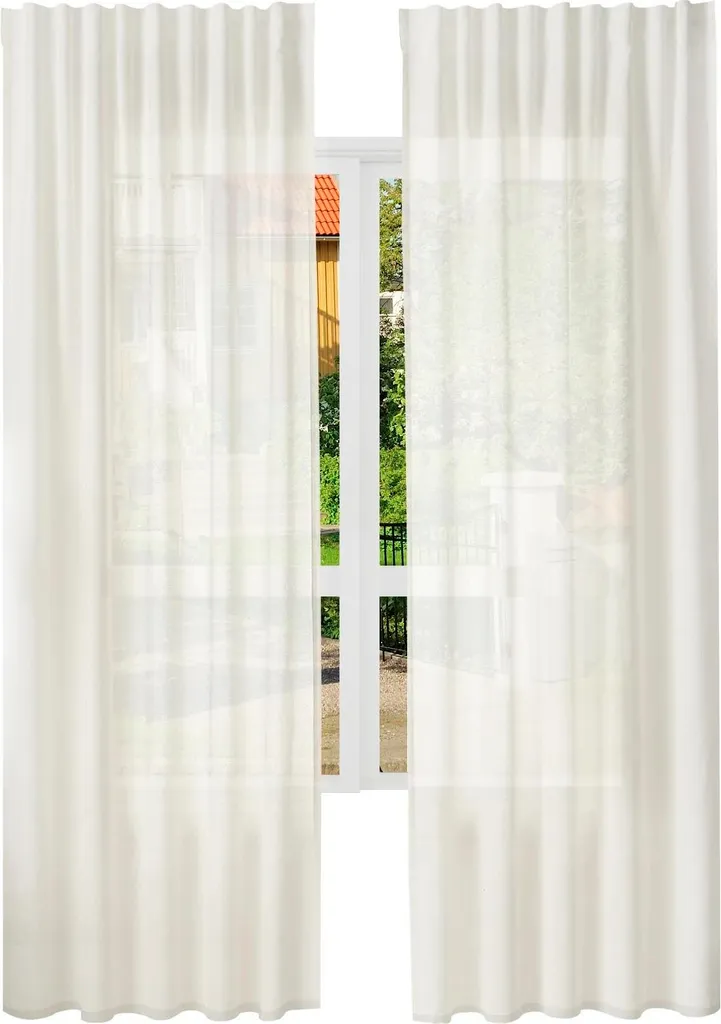 Rideaux occultants jaunes anti-lumière lin 5 x 2,6 m lot de 2 avec ruban