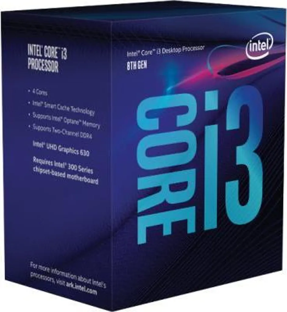 Intel Core i3 8100 3.1 GHz Quad-Core avec Graphisme UHD 630 LGA 1151