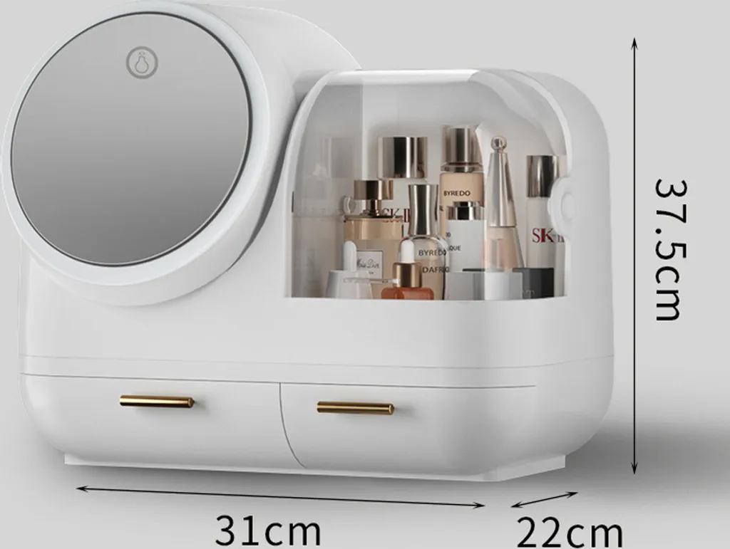 Contenitore Make-up 360Home Bianco LED: Design e Funzionalità - 6