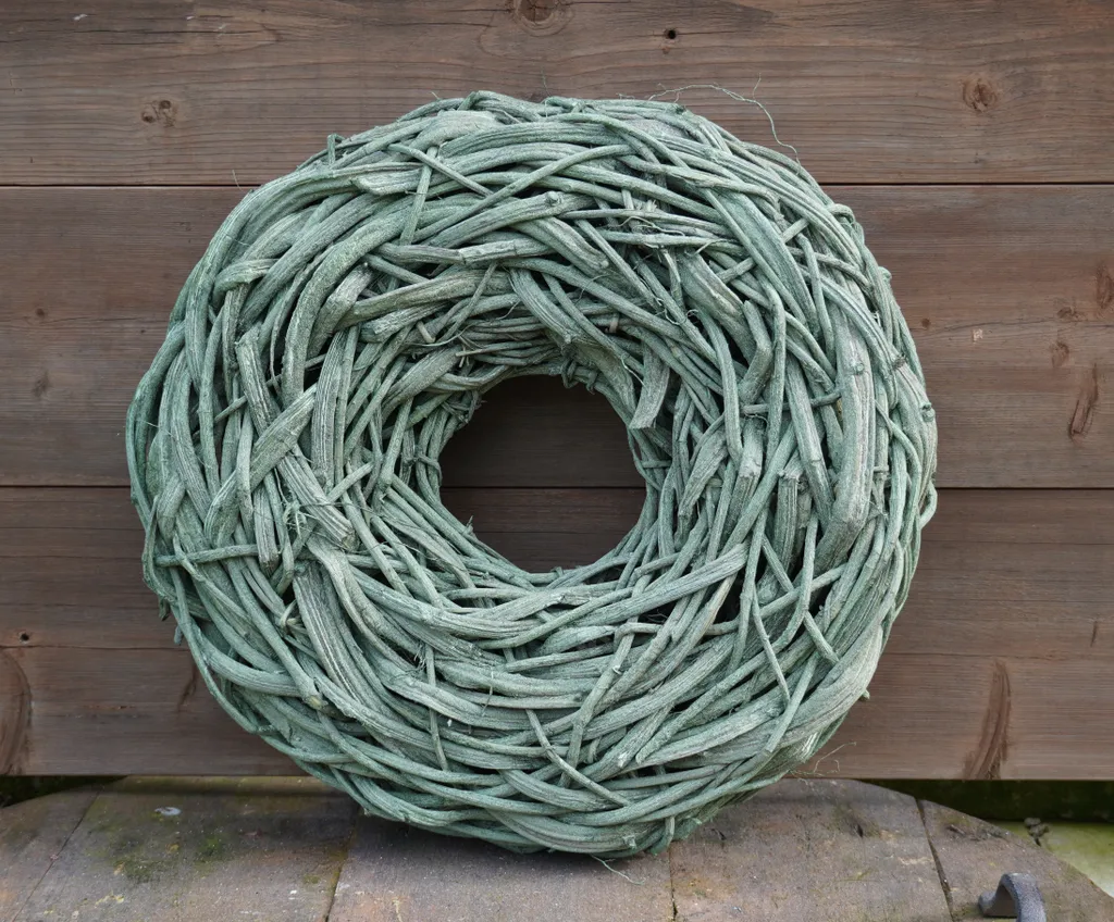 Couronne de lianes robuste 50 cm - Décoration extérieure durable verte