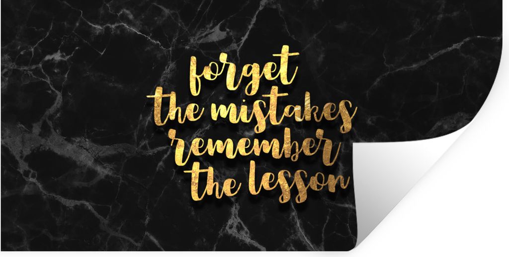 MuchoWow Wandtattoo Wandsticker Wandaufkleber Zitat - Leben - Gold - Marmor 120x60 cm Selbstklebend und Repositionierbar - Sticker - Dekorfolie