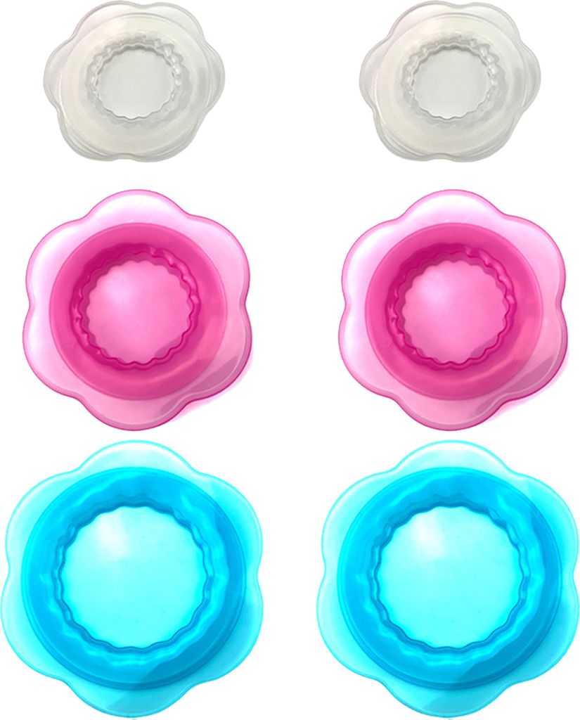 3/6 Stück Silikon-Stretchdeckel zur Aufbewahrung von Lebensmitteln, wiederverwendbare elastische Schüsselabdeckungen, Blütenblatt-Design, lebens...