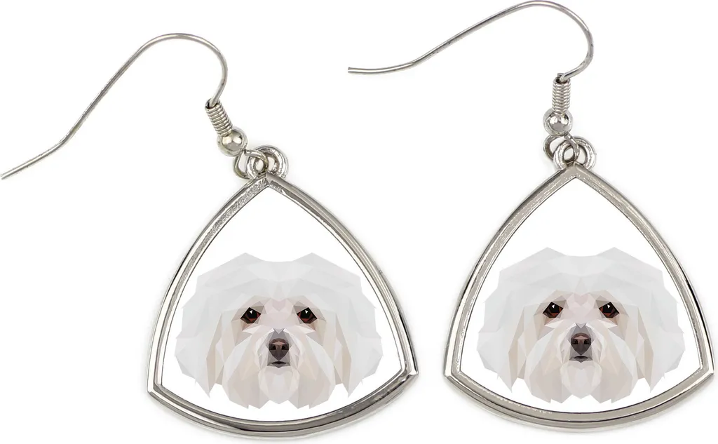Orecchini Bichon Bolognese Art-Dog - Gioielli Cane Geometrico Unici
