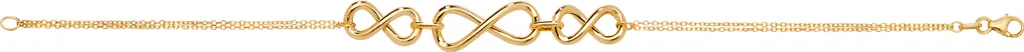 Gourmette Femme en Or 9 Carats - Bijou Élégant Longueur 19cm TRS20853
