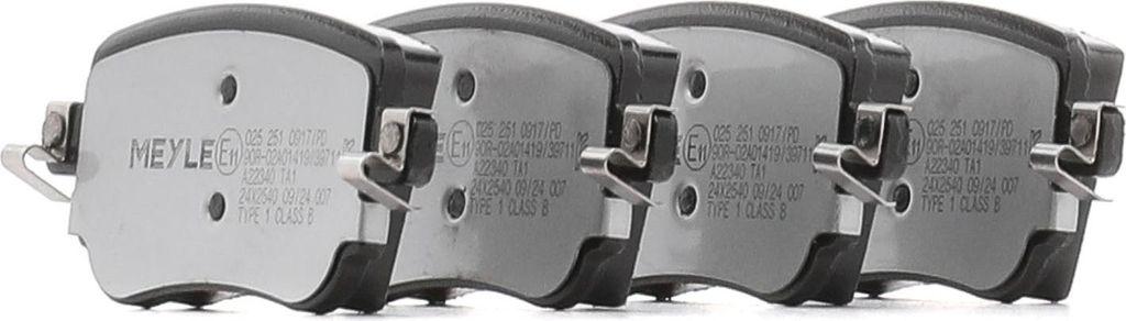 MEYLE 025 251 0917/PD Bremsbeläge Hinten für VW Golf VII Produktbild 