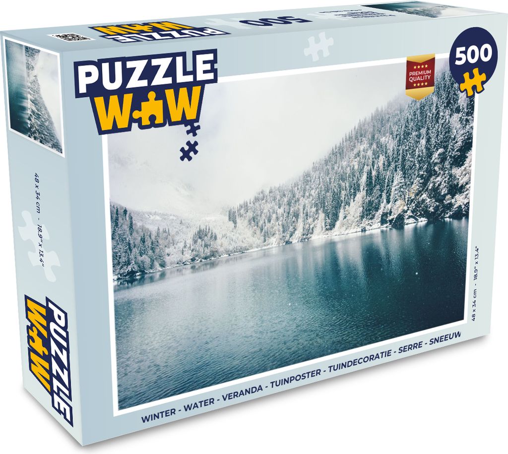 MuchoWow Puzzle 500 Teile Winter - Wasser - Schnee - 500 Teile - Kinder - Selberbauen - Puzzlespiele