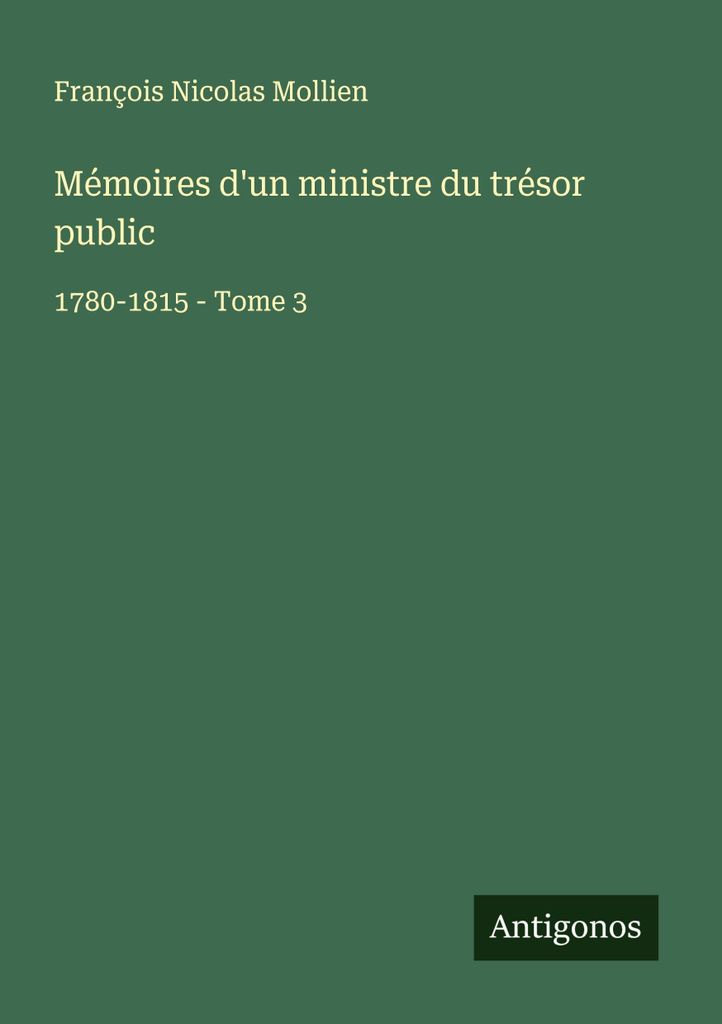 Mémoires d'un ministre du trésor public