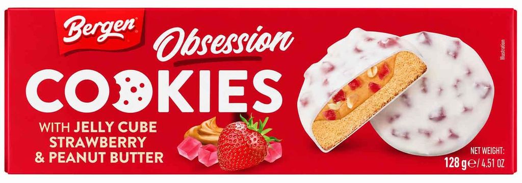 Bergen Obsession Cookies - Cubetti di gelatina alla fragola Immagine del prodotto 