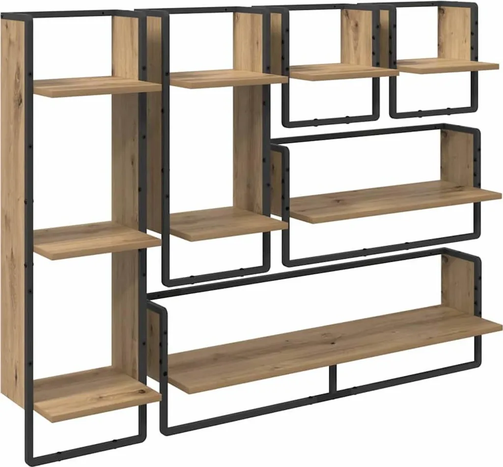 Set Mensole da Parete vidaXL 6 pz Rovere 100cm | Design Minimalista