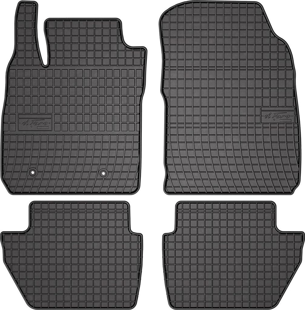 2017-2020 Ford Ecosport tappetini in gomma nera 4 pz Immagine del prodotto 