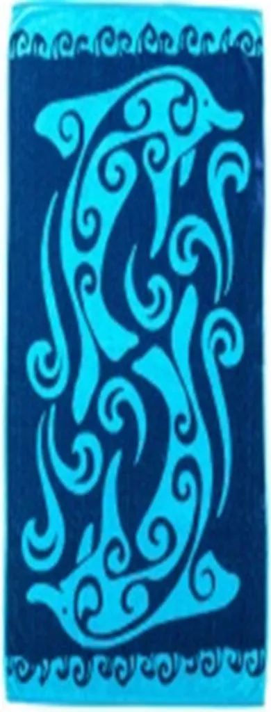 Offerta Telo Mare 100% Cotone Delfini 90x160 - Asciugatura Rapida