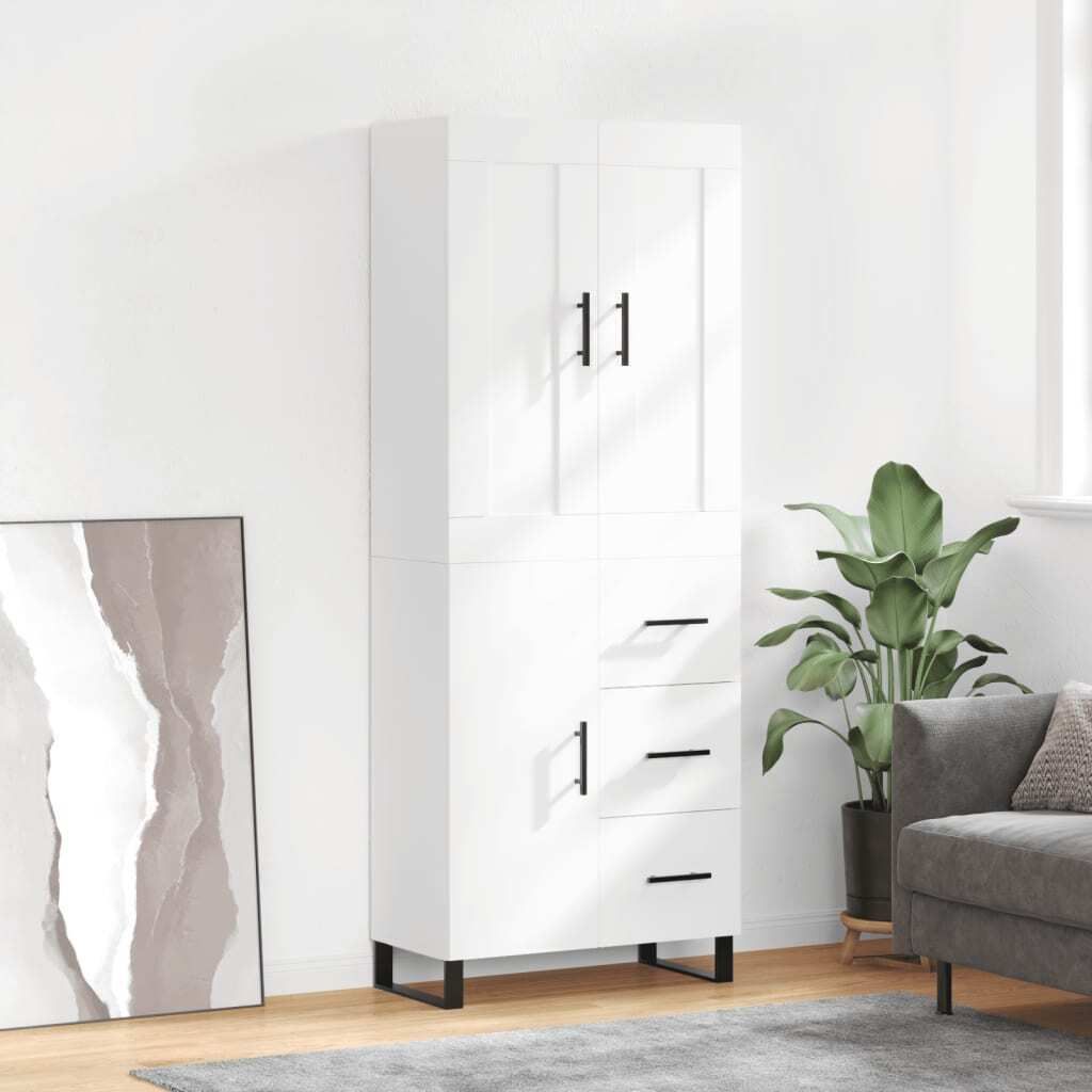 vidaXL Highboard Weiß 69,5x34x180 cm Holzwerkstoff