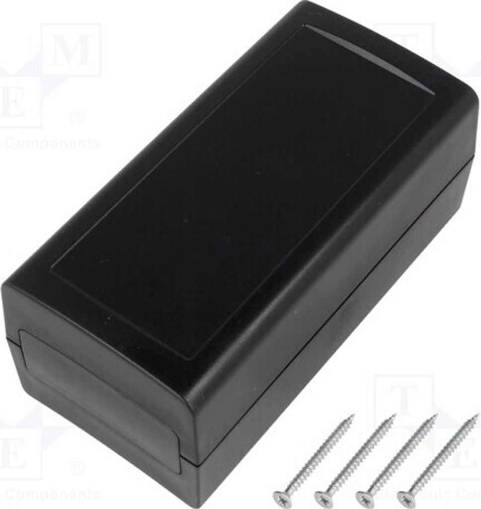 1x Gehäuse: mit Platten schwarz Y: 120mm X: 60mm Z: 51mm IP53 Z99 Gehäuse mit Pa