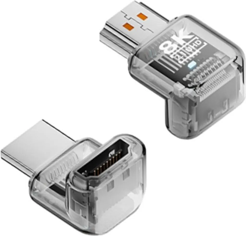 Set 3 Adattatori HDMI 2.1 8K 90° - Connettore Verticale per Rack e Wall-Mount