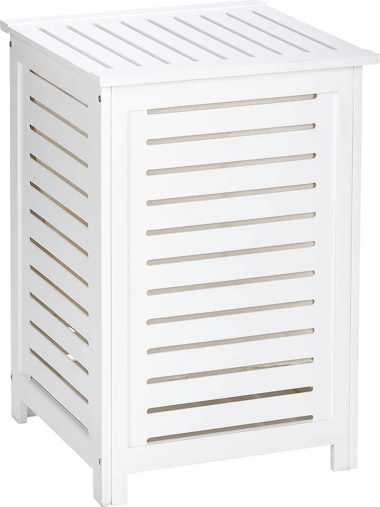 Dites Adieu au Désordre avec le Coffre à Linge Oslo 65L en Bois Blanc