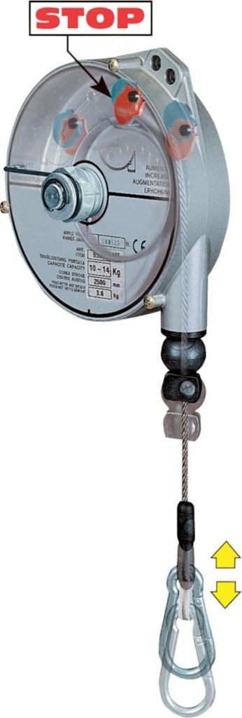 PLANETA Federzug Typ 9350 10-14 kg 2,5 m, schwere Ausführung