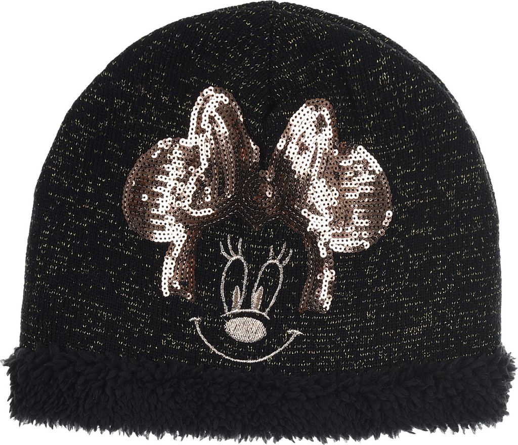 Minnie Mouse Kinder Winter-Set 3 tlg. WInter-Mütze, Schal & Handschuhe, Farbe:Schwarz, Größe:52