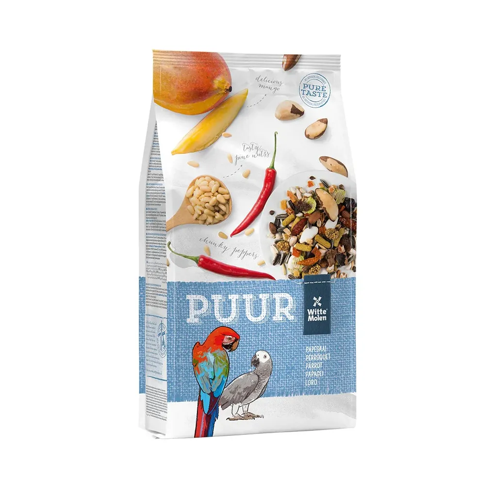 Cibo per Pappagalli Witte Molen Puur 2kg - Mix Gourmet Frutta e Noci