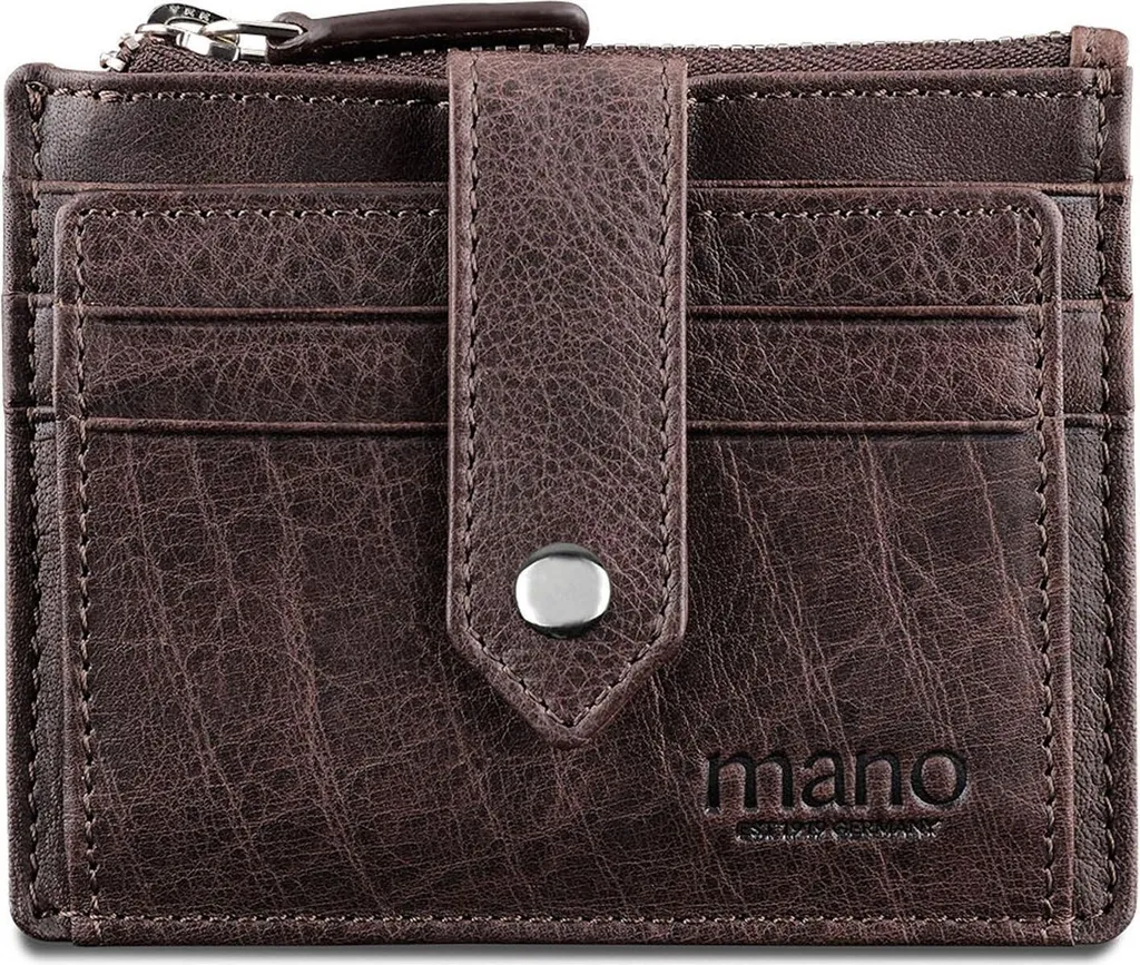 Idea Regalo Uomo: Porta Carte Mano Don Pietro Pelle di Bufalo Marrone