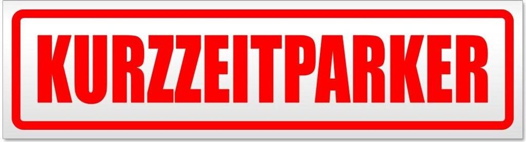Kiwistar - Autoaufkleber - Rot - 45 x 12 cm - Kurzzeitparker - Hinweis Aufkleber Sticker für Auto, Kfz, Fahrrad, PKW, LKW