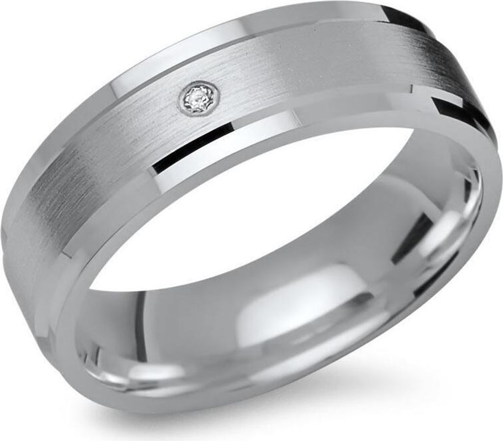 Unique Silberring 925 Sterling Silber Zirkonia teilpoliert Produktbild 