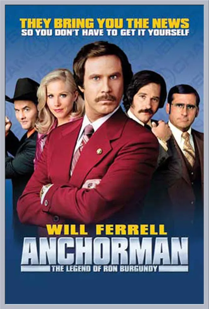 Poster sous cadre Anchorman La Légende de Ron Burgundy finition Shinsuke