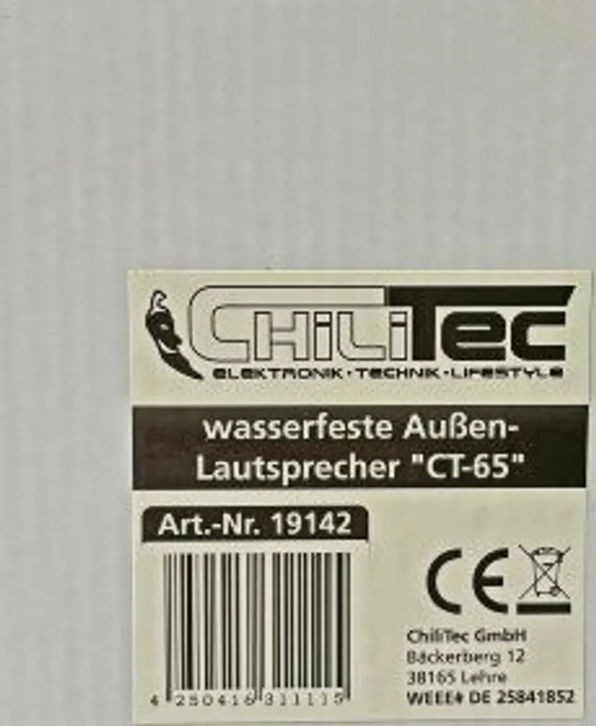 Set 2 Casse Impermeabili ChiliTec CT-65 165mm 100W 8 Ohm | Uso Marino - 3