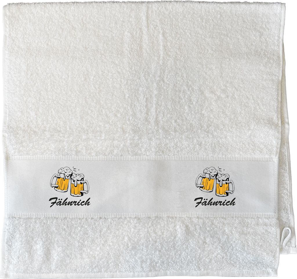 Huuraa Handtuch Fähnrich Schützenfest 50x100cm White Baumwolle Handtuch Geschenkidee
