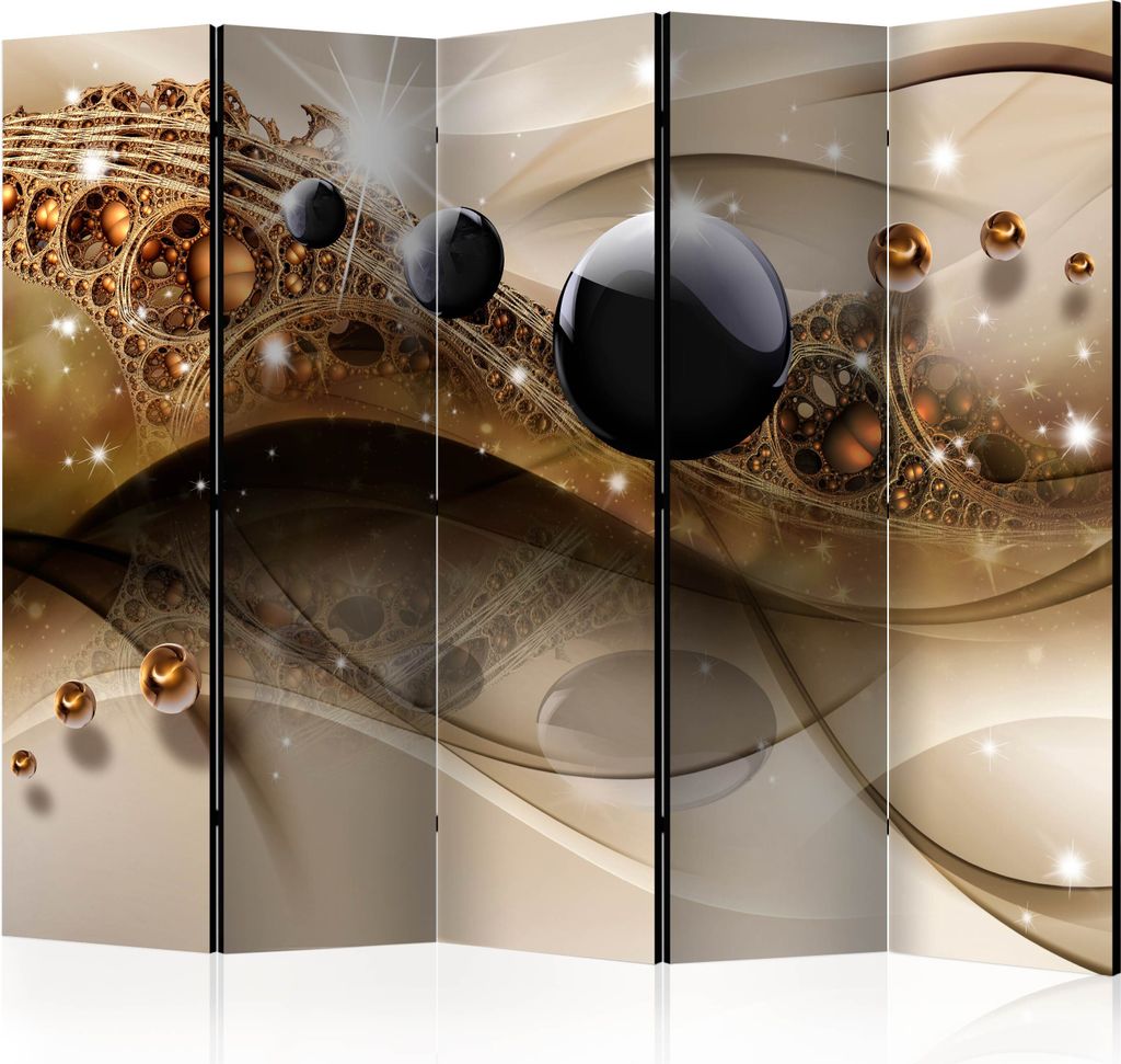 Akusticher Raumteiler Abstrakt Foto Paravent 225x172 cm beidseitig auf Vlies-Leinwand bedruckt Akustikschaum Trennwand Spanische Wand Sichtschutz H...