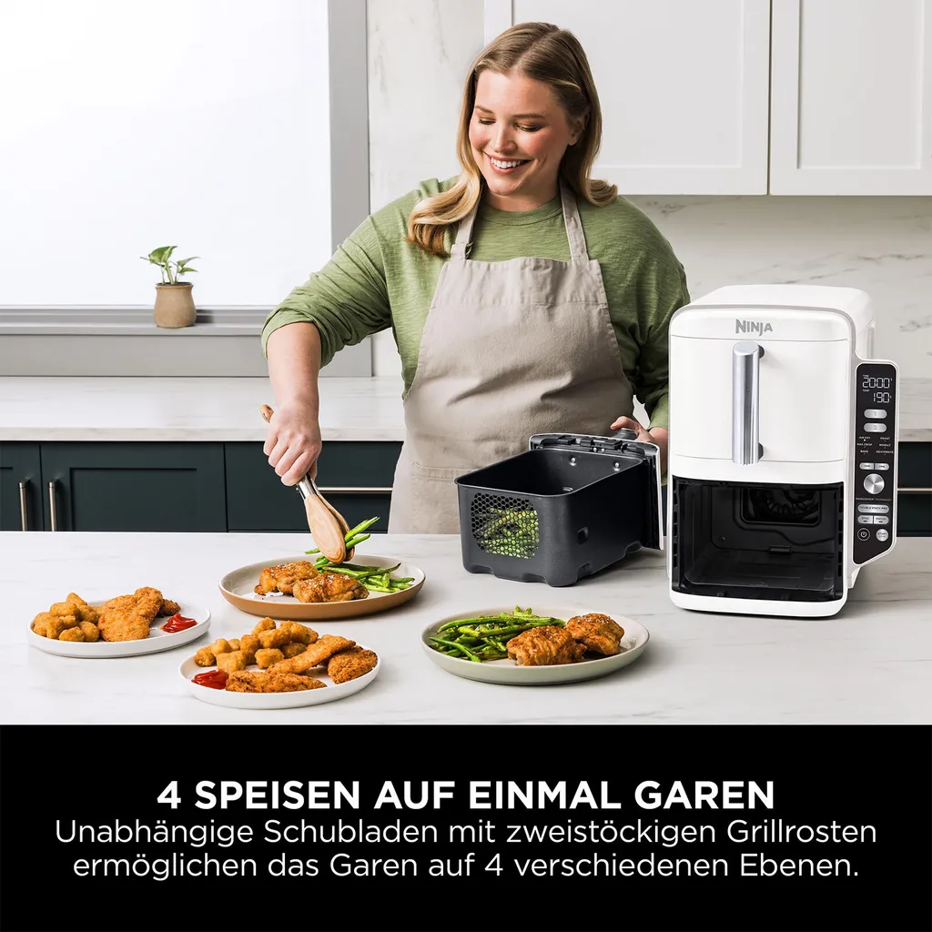Ninja SL400EU Friteuse à air chaud Double Stack XL 9,5L Blanche - 10