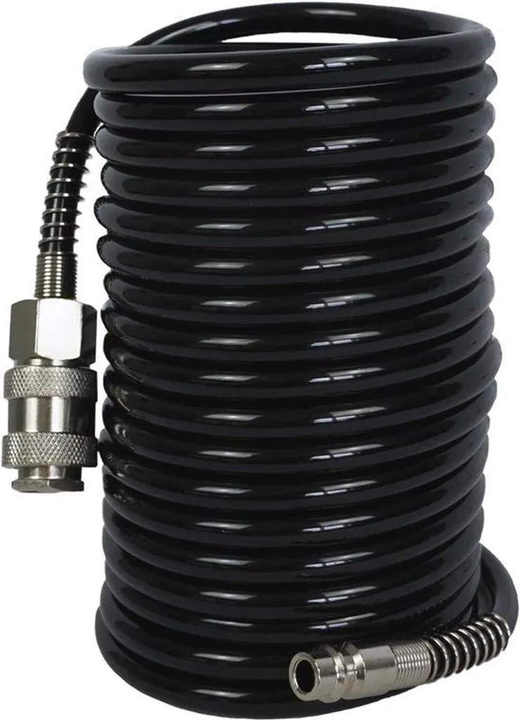 Tuyau pneumatique anti-pliure 5m en PU renforcé avec embouts en acier