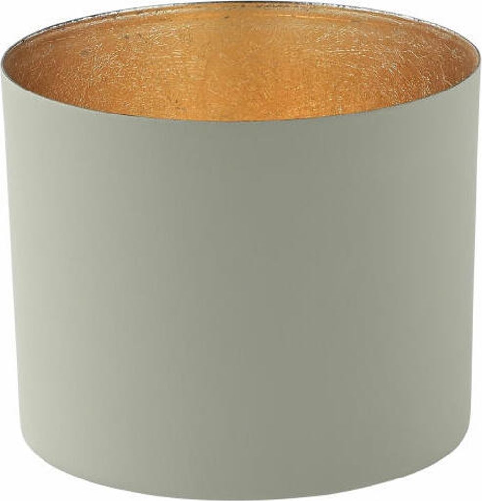 Gift Company Windlicht Chennai L, Teelichthalter, Kerzenhalter, Eisen, Cool Gray, Gold, 10 cm, 1054605061