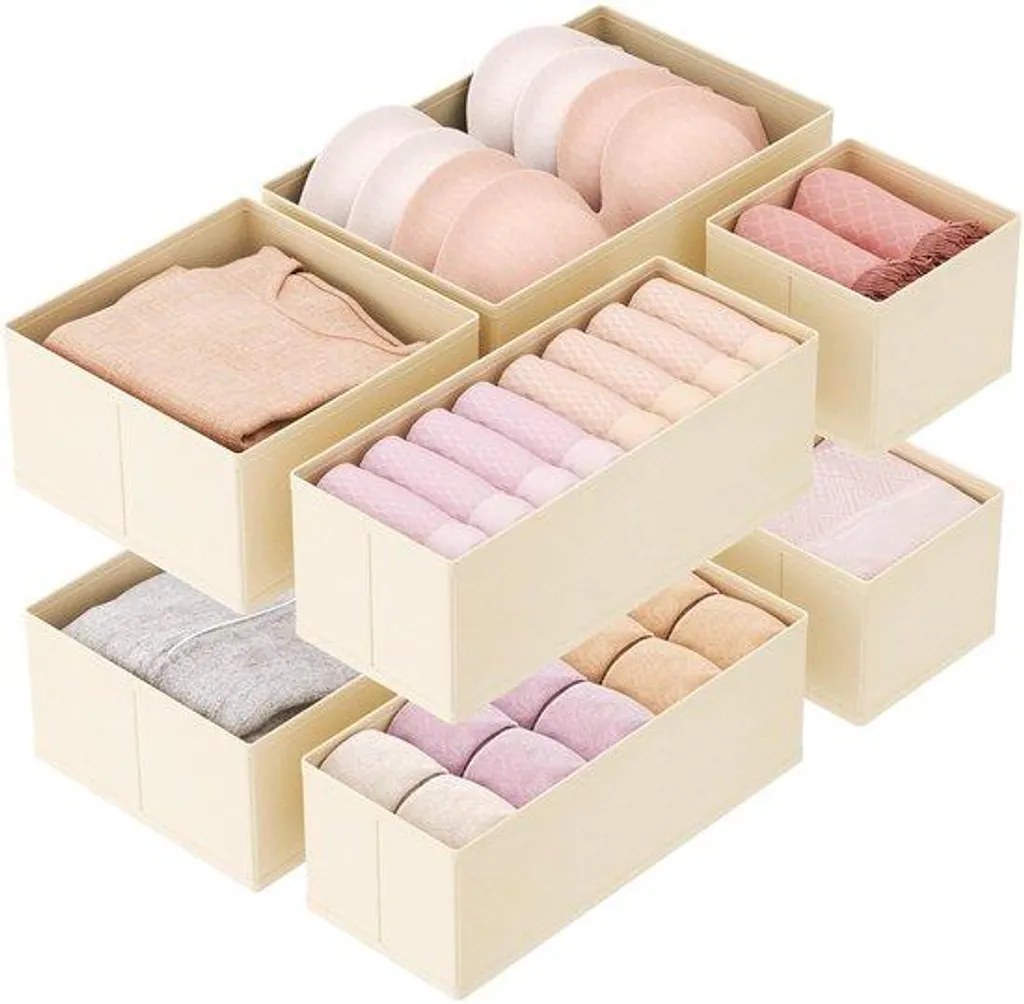 Organisateur de Placard Pliable en Tissu pour Chambre à Coucher x8