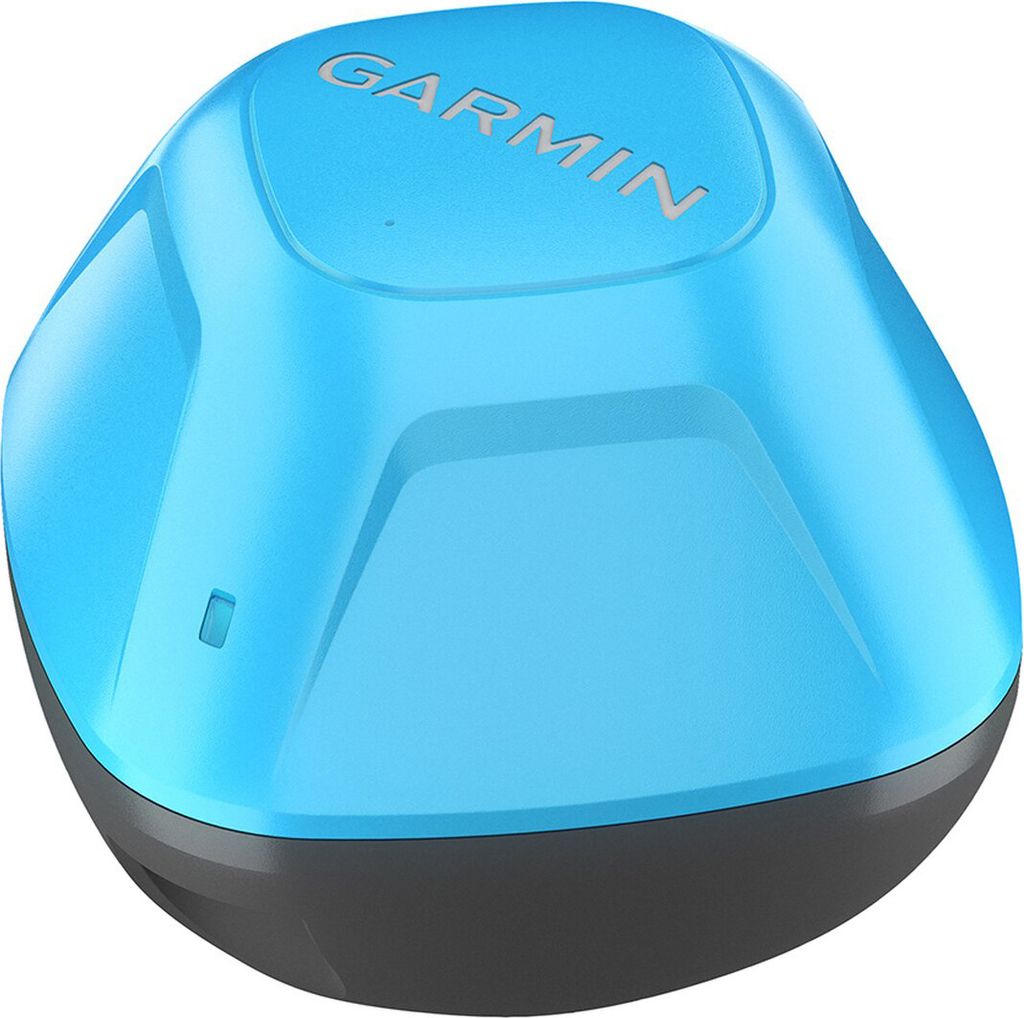 A blue and gray Garmin STRIKER Cast Echolot with GPS device.