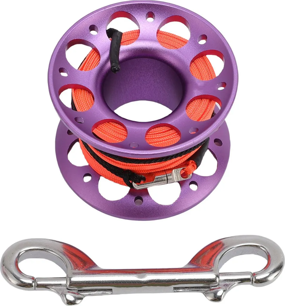 Ligne de plongée 15m pour bateau et sorties plein air avec rouleau violet