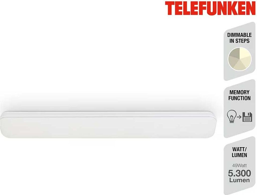 LED Deckenleuchte 48 W weiß Metall-Kunststoff 111,5 x 18,5 Produktbild 