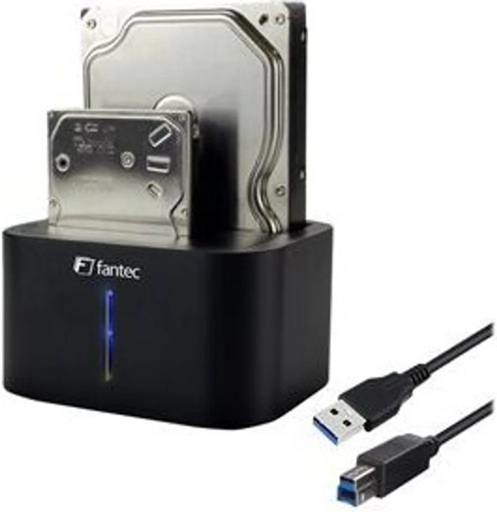 Dock Disque Dur USB 3.0 Fantec DS-X2U3-Alu en Aluminium Haute Vitesse