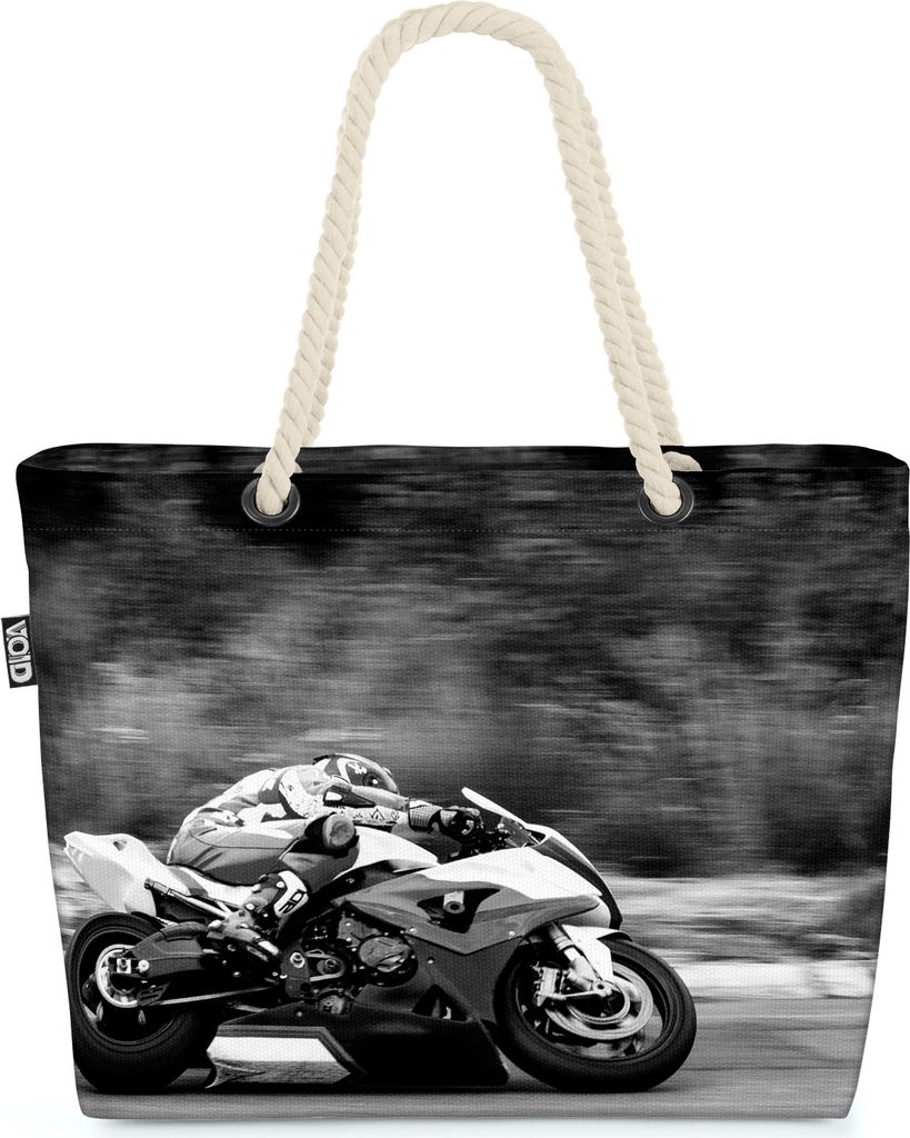 VOID Rennstrecke Asphalt Rennsport Strandtasche Shopper 58x38x16cm 23L XXL Einkaufstasche Tasche Reisetasche Beach Bag