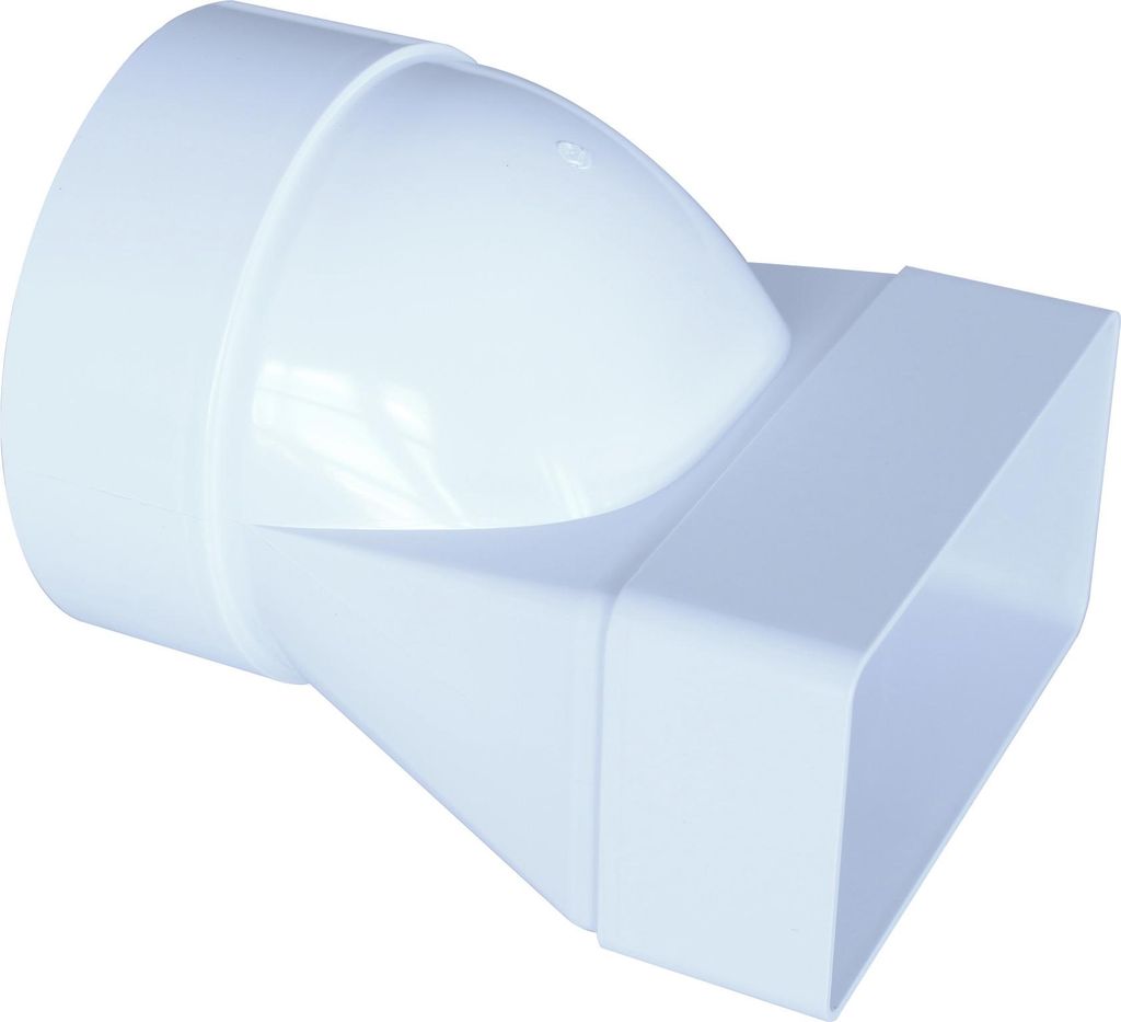 Rohradapter Flachkanal zu Rundkanal Flat PVC 60-120