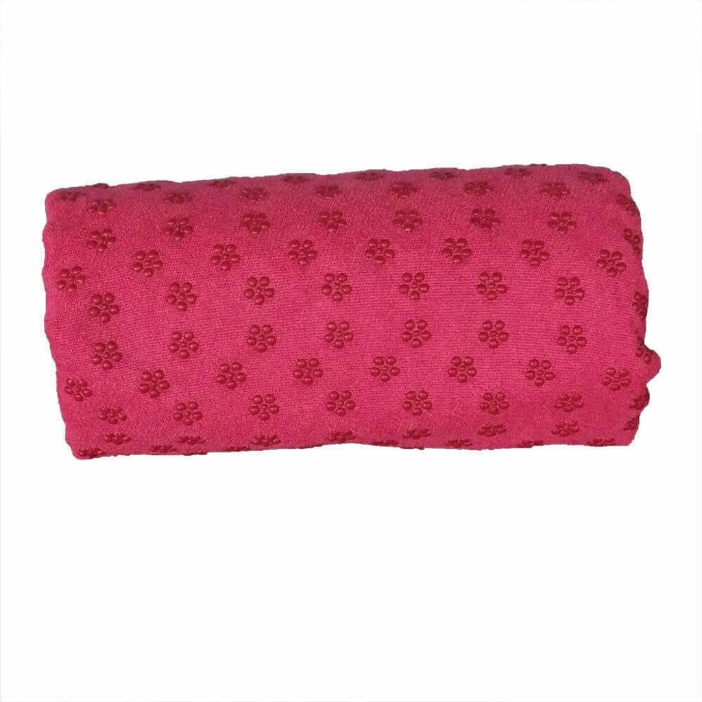 Antypoślizgowy ręcznik do jogi z torbą w prezencie-pink Zdjęcie produktu 