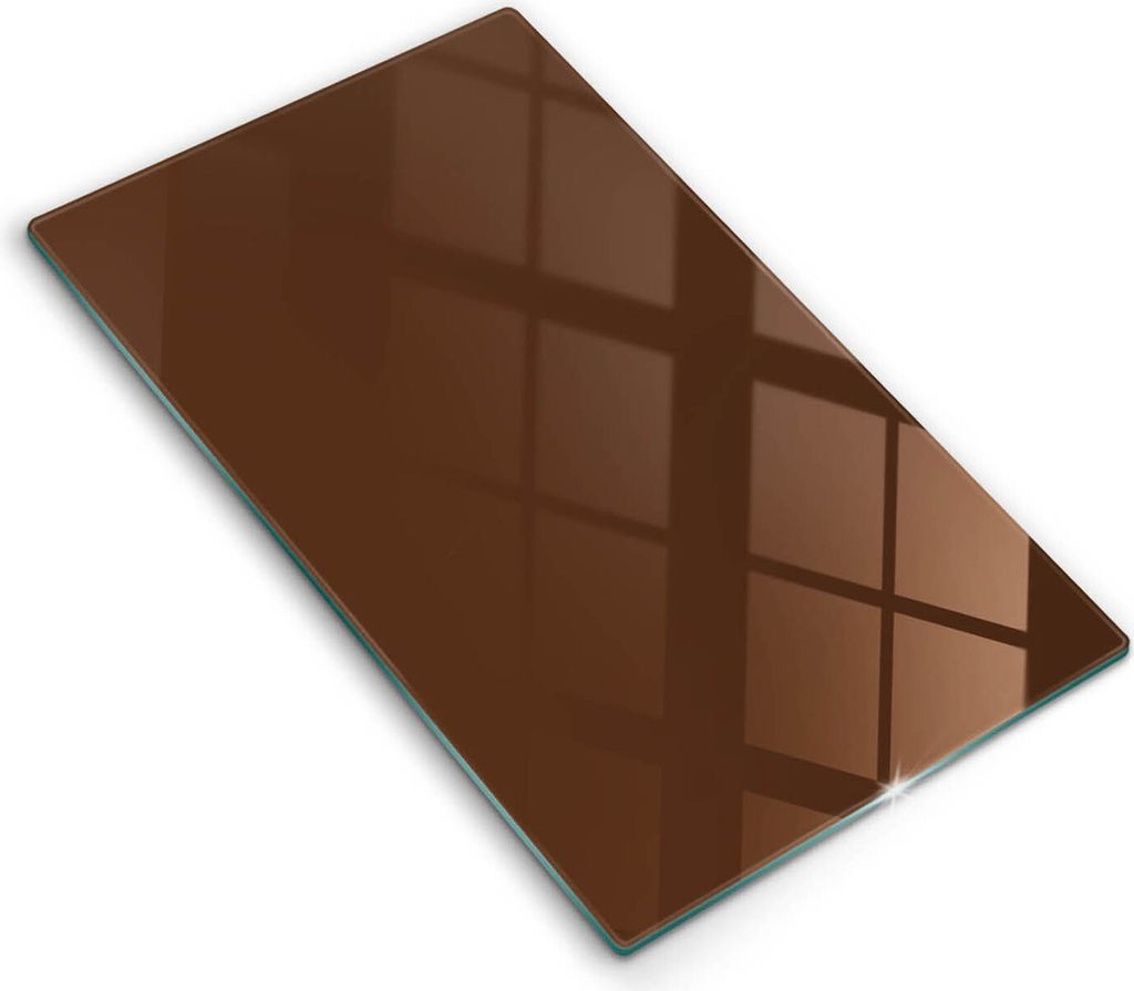Abdeckung Glas - Küchenabdeckung - 30x52 cm - Abdeckplatte - braune Farbe