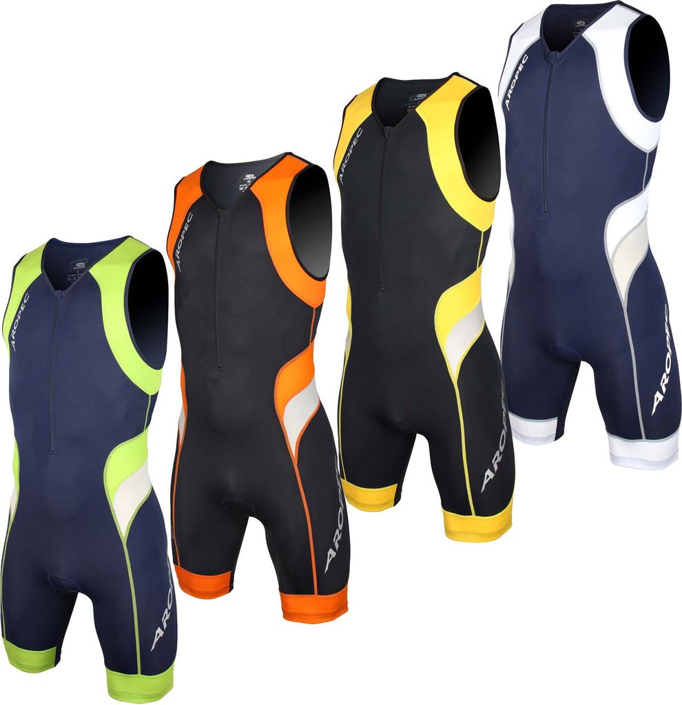 Aropec Triathlon Einteiler Lion Herren - Trisuit Men, Farbe:orange, Größe:S