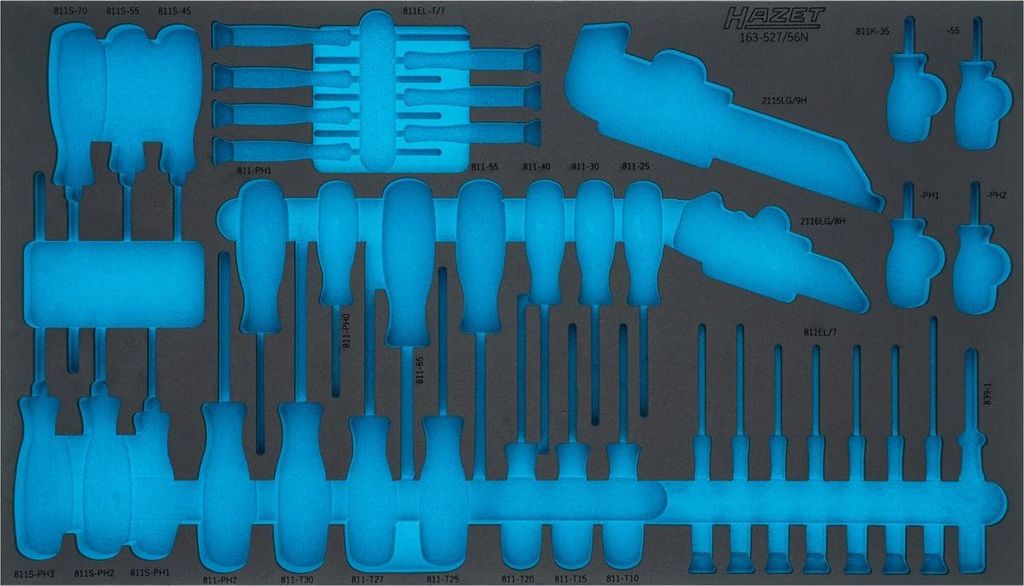 Hazet 2-Komponenten Weichschaumeinlage 163-527LN, (LxB) 691 x 392 mm